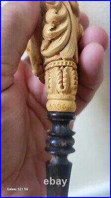 Vintage 1990 Eyup Sabri MERMAID Meerschaum Tobacco Pipe SIGNED & DATED