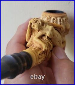 Vintage 1990 Eyup Sabri MERMAID Meerschaum Tobacco Pipe SIGNED & DATED