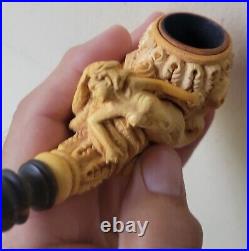 Vintage 1990 Eyup Sabri MERMAID Meerschaum Tobacco Pipe SIGNED & DATED