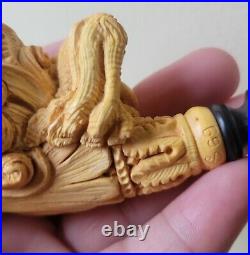 Vintage 1990 Eyup Sabri MERMAID Meerschaum Tobacco Pipe SIGNED & DATED