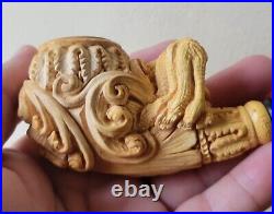 Vintage 1990 Eyup Sabri MERMAID Meerschaum Tobacco Pipe SIGNED & DATED