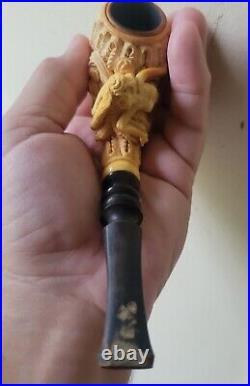 Vintage 1990 Eyup Sabri MERMAID Meerschaum Tobacco Pipe SIGNED & DATED