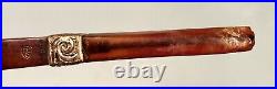 Vintage Antique England FEC Friederick Edwards Co Wood Gold Tobacco Smoking Pipe