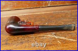 Vintage Antique Hand Carved Estate Smoking Pipe Naked Woman Carved Meerschaum