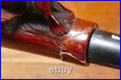 Vintage Antique Hand Carved Estate Smoking Pipe Naked Woman Carved Meerschaum