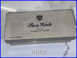 Vintage Ben Wade, Denmark Golden Tan handmade Smoking pipe IN BOX