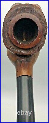 Vintage Canadian Mountie Figural Smoking Pipe Briar Head Hat Mounted Police