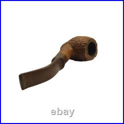 Vintage Decorated Carved Wooden Tobacco Smoking Pipe Bent Apple Shape Cigarette
