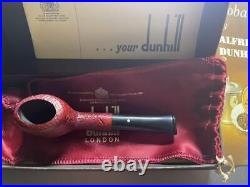 Vintage Dunhill Pipe CUMBERLAND 3206 red bark 4R/B Saddle with Case