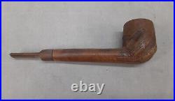 Vintage Estate Custombilt #12 Rusticated Billiard Canadian Briar Wood Pipe