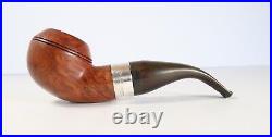 Vintage Estate Pipe PETERSON'S STERLING 999 Bulldog withSterling Silver Band