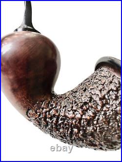 Vintage HS Studio Hand-Carved Pipe Wood Brown Impeccable