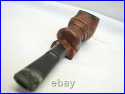 Vintage Hand Carved Risque Figural Estate Smoking Pipe Briar Bull Woman Lady