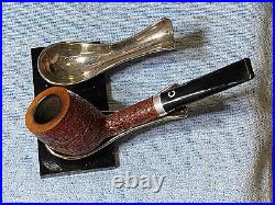 Vintage IL Ceppo #1 Billiard Pipe 360 Ring Grain Sterling Banded Hand Made Italy