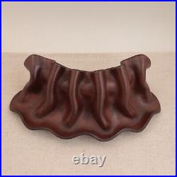 Vintage Italian Tobacco Pipe Stand Holder Molded Leather Italy Smoking Rack Rest