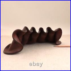 Vintage Italian Tobacco Pipe Stand Holder Molded Leather Italy Smoking Rack Rest