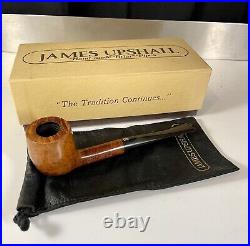 Vintage James Upshall Rare R (Red) Straight Grain Billiard With Box And Pouch