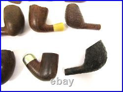 Vintage Lot of 10 Tobacco Smoking Pipes Bowls Only