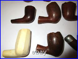 Vintage Lot of 10 Tobacco Smoking Pipes Bowls Only