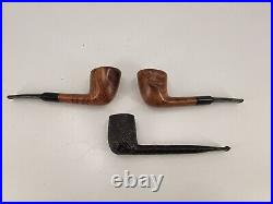 Vintage Lot of 3 Kriswill Estate Pipes Made in Denmark Dublin / Billiard Used