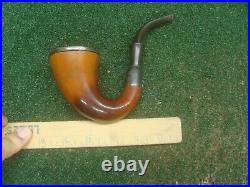 Vintage Meerschaum Calabash Pipe with sterling silver Sherlock Holmes