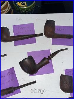 Vintage Mixed Shamrock Jobey Frank Bari Rex Oxford Lot Briar Estate Smoking Pipe