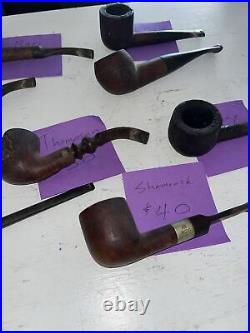 Vintage Mixed Shamrock Jobey Frank Bari Rex Oxford Lot Briar Estate Smoking Pipe