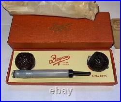 Vintage NOS Bryson Aluminum Body Briar Wood Bowl Tobacco Smoking Pipe Unsmoked