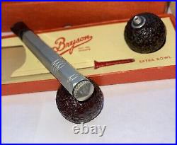 Vintage NOS Bryson Aluminum Body Briar Wood Bowl Tobacco Smoking Pipe Unsmoked