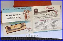 Vintage NOS Bryson Aluminum Body Briar Wood Bowl Tobacco Smoking Pipe Unsmoked