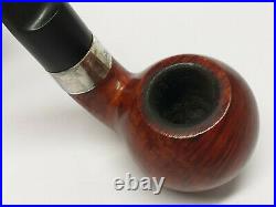 Vintage PETERSON'S SHERLOCK HOLMES LESTRADE Tobacco Smoking Pipe with Silver Ring