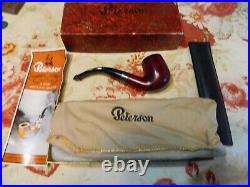 Vintage Peterson Pipe 69 Never Smoked Sterling Silver Box Papers Cloth Ireland