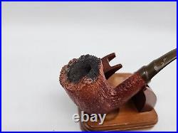 Vintage Savinelli Autograph No. 5 Sandblasted Freehand Smoking Tobacco Pipe