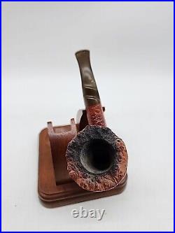 Vintage Savinelli Autograph No. 5 Sandblasted Freehand Smoking Tobacco Pipe