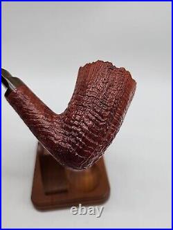 Vintage Savinelli Autograph No. 5 Sandblasted Freehand Smoking Tobacco Pipe