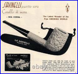 Vintage Savinelli Punto Oro Corallo (603) Bent Billiard Estate Pipe