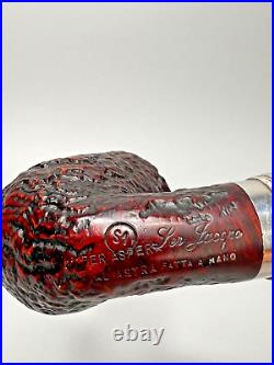 Vintage Ser Jacopo S1 Per Aspera Ad Astra Tobacco Smoking Briar Pipe Siver Band