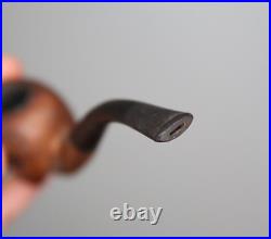 Vintage Smoking Pipe Briar Tobacco Skull head carved wood France antique old