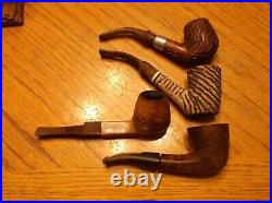 Vintage Smoking Pipe Stands And Pipes Lot