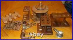Vintage Smoking Pipe Stands And Pipes Lot