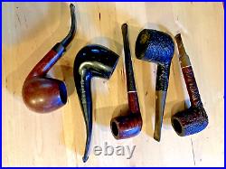 Vintage Used Tobacco Pipes, LOT OF 6, Longchamp/BBB/MORE