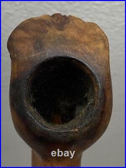 Vintage WDC Wellington Wood Skull Smoking Pipe Estate Tobacco Sitter Billiard