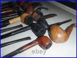Vintage lot of 21 collectible tobacco pipes estate find. Everything described