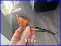 W. O. Larsen Straight Grain 4 Vintage Tobacco Pipe Made In Denmark RARE