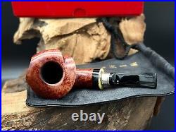 Winslow Handcut Denmark Huber Munchen Half Rustique Smoking Pipe With Box