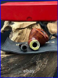 Winslow Handcut Denmark Huber Munchen Half Rustique Smoking Pipe With Box