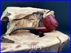 Wo Larsen Handmade In Denmark Bent Billiard Smooth Finish Smoking Pipe