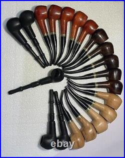 Wooden Tobacco Smoking Pipe Hand Carved Fits 9 mm filter Comes lot of 20 pcs